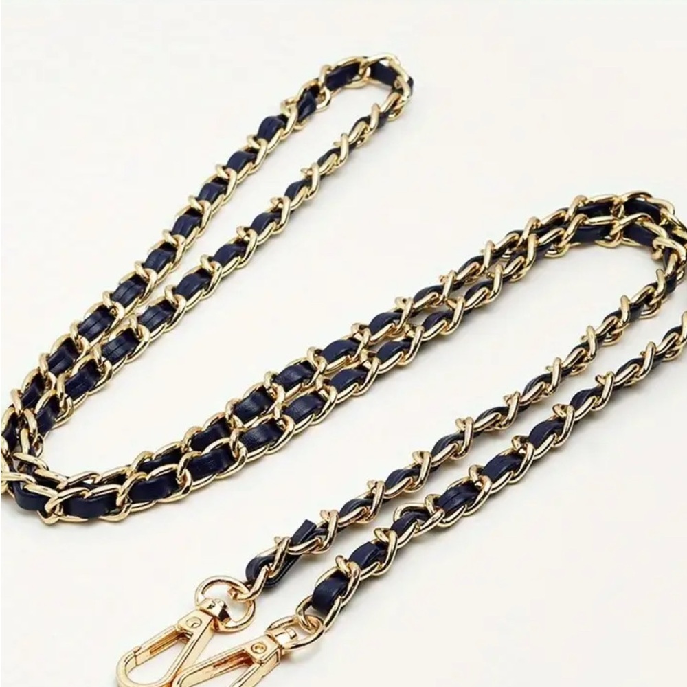 Gold and Black Chain Strap